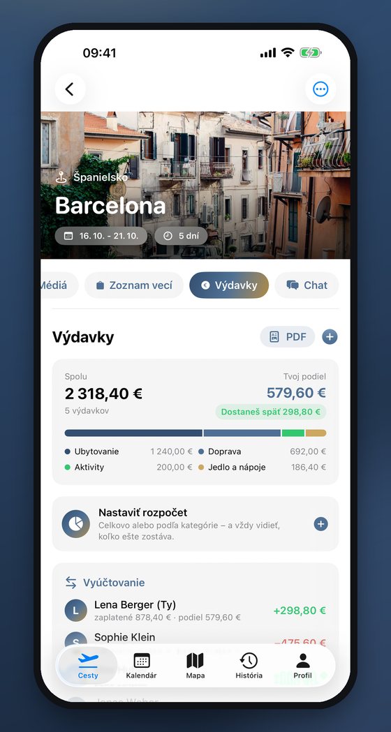 Výdavky spravodlivo, vyúčtovanie aj do PDF